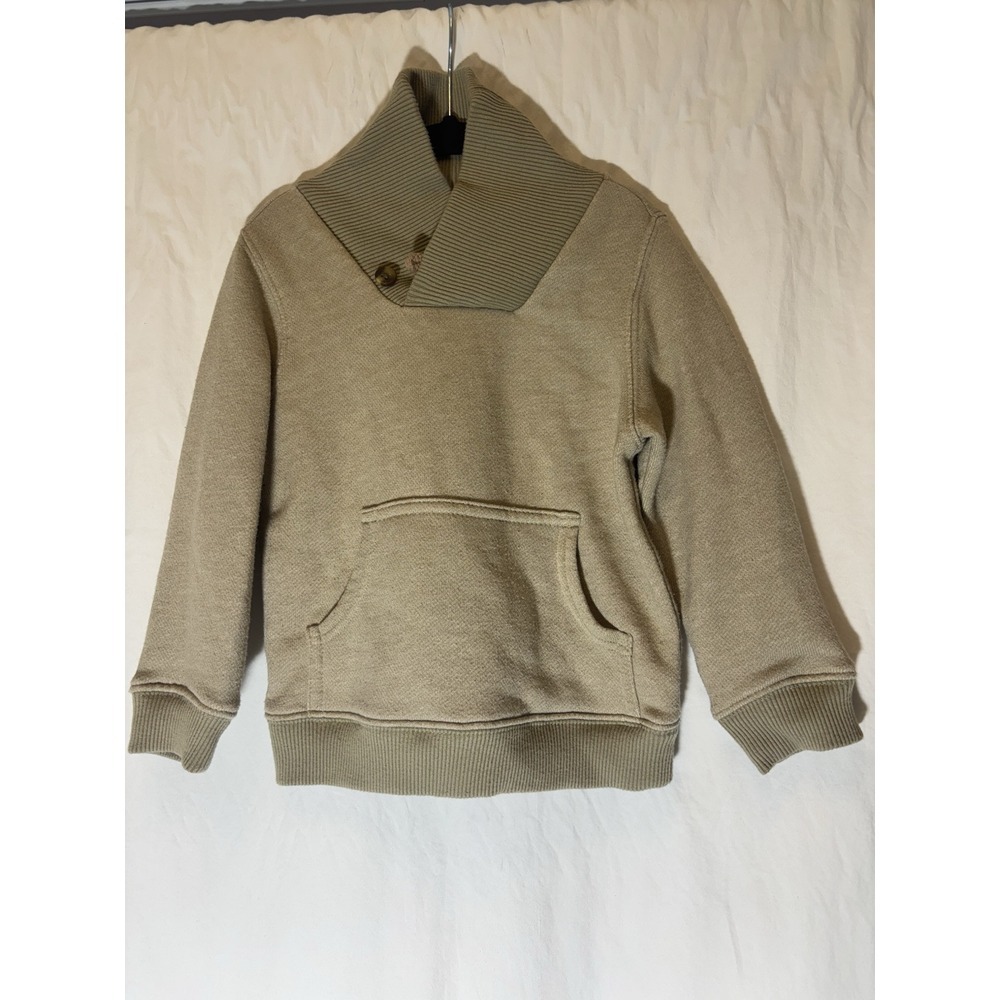 Crazy 8 Boys' Khaki Shawl Collar Sweater Elbow Patches 3T F11